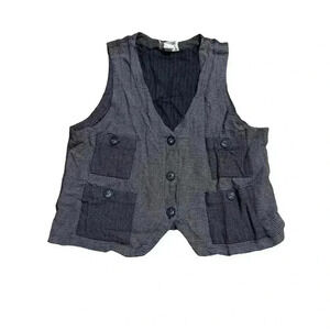 EN ROUTE MEDIUM GRAY VEST WITH BUTTONS